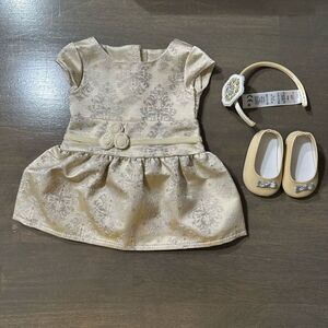 American Girl Brocade Holiday Dress Outfit NEW